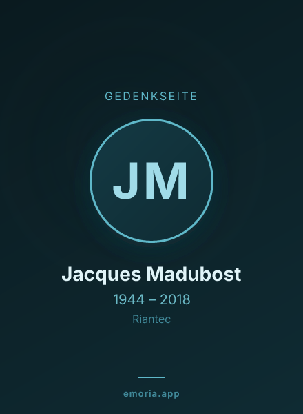 Gedenkportrait von Jacques Madubost