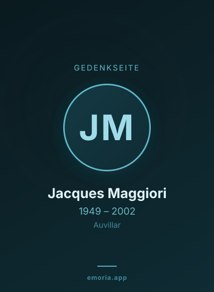 Gedenkportrait von Jacques Maggiori