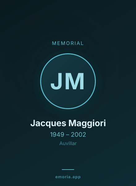 Memorial portrait of Jacques Maggiori