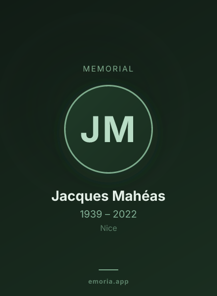 Memorial portrait of Jacques Mahéas