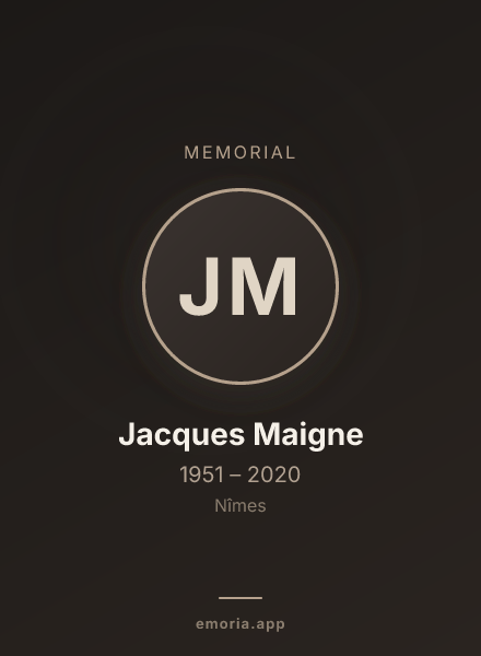 Memorial portrait of Jacques Maigne