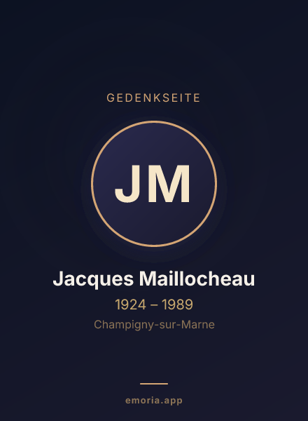 Gedenkportrait von Jacques Maillocheau