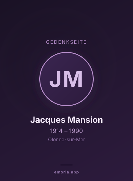 Gedenkportrait von Jacques Mansion