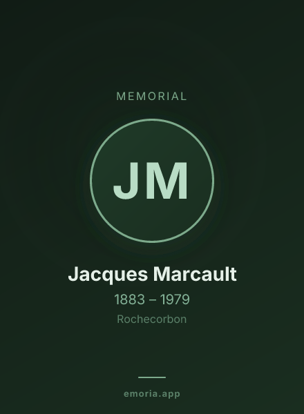 Memorial portrait of Jacques Marcault