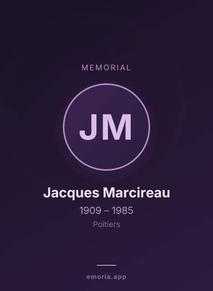Memorial portrait of Jacques Marcireau