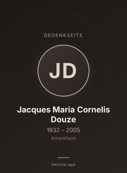Gedenkportrait von Jacques Maria Cornelis Douze