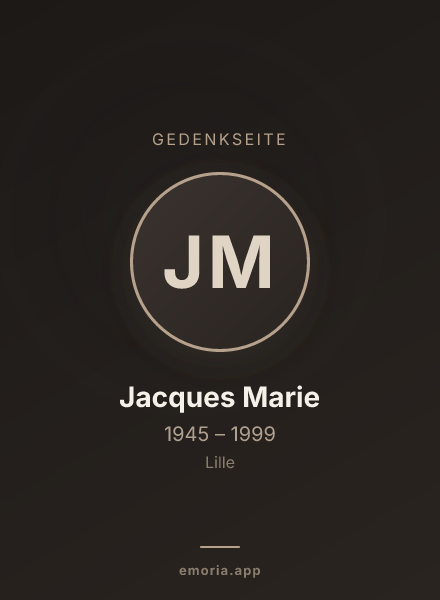 Gedenkportrait von Jacques Marie