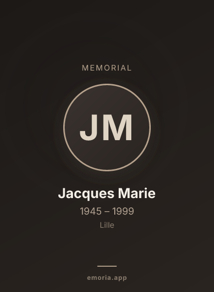 Memorial portrait of Jacques Marie