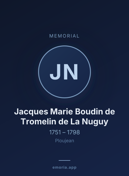 Memorial portrait of Jacques Marie Boudin de Tromelin de La Nuguy