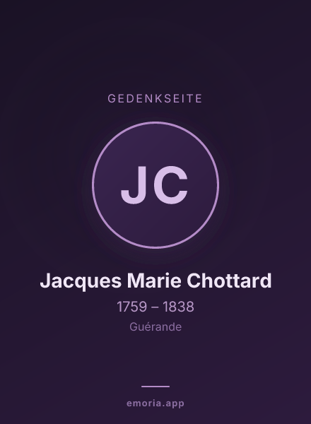 Gedenkportrait von Jacques Marie Chottard