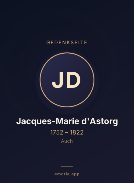 Gedenkportrait von Jacques-Marie d'Astorg