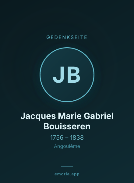 Gedenkportrait von Jacques Marie Gabriel Bouisseren