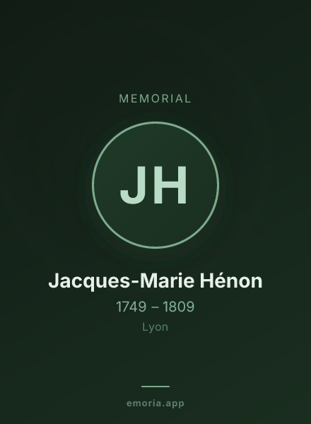 Memorial portrait of Jacques-Marie Hénon
