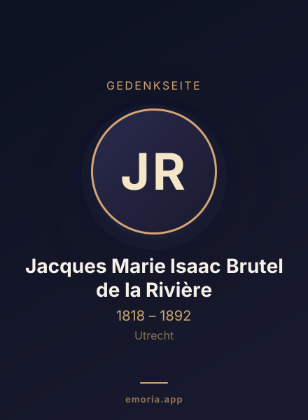 Gedenkportrait von Jacques Marie Isaac Brutel de la Rivière