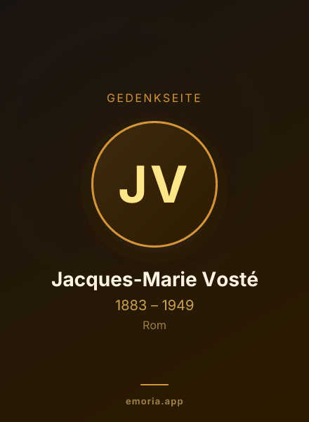 Gedenkportrait von Jacques-Marie Vosté