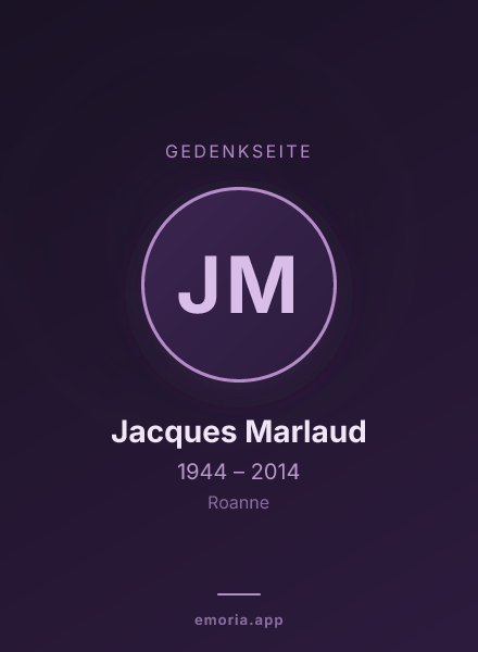 Gedenkportrait von Jacques Marlaud