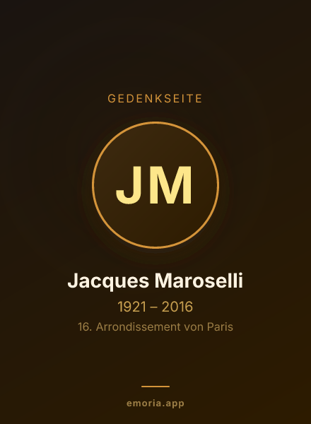 Gedenkportrait von Jacques Maroselli
