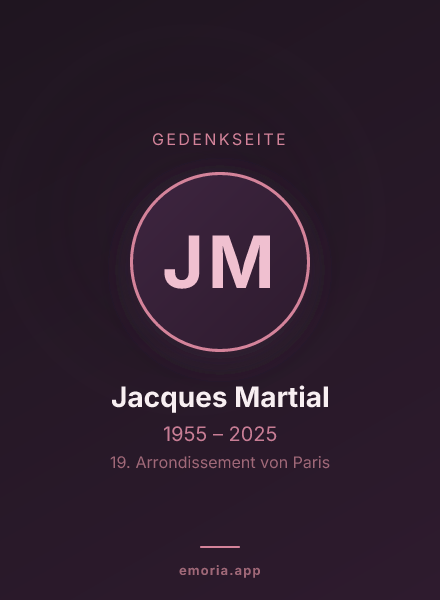 Gedenkportrait von Jacques Martial