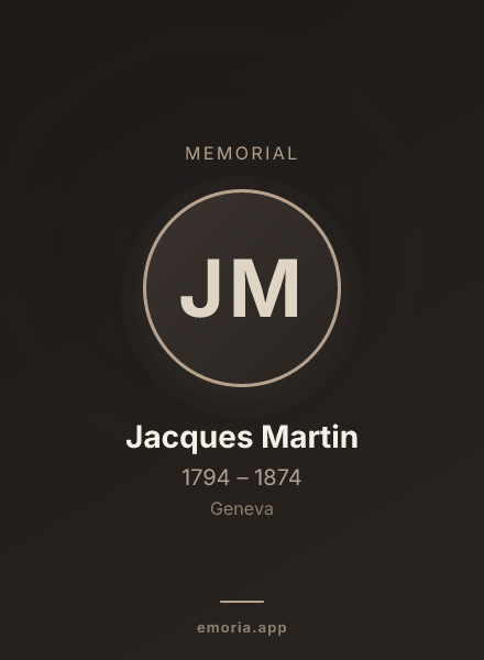 Memorial portrait of Jacques Martin