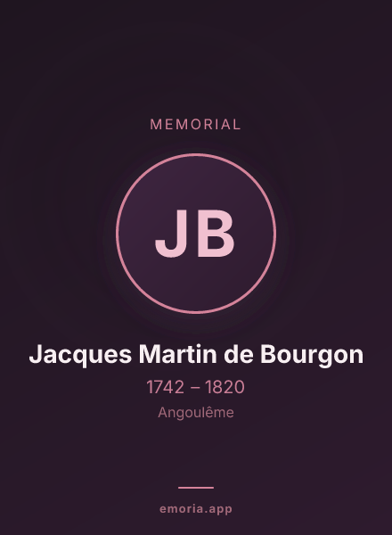 Memorial portrait of Jacques Martin de Bourgon
