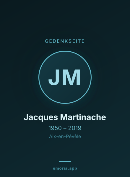 Gedenkportrait von Jacques Martinache