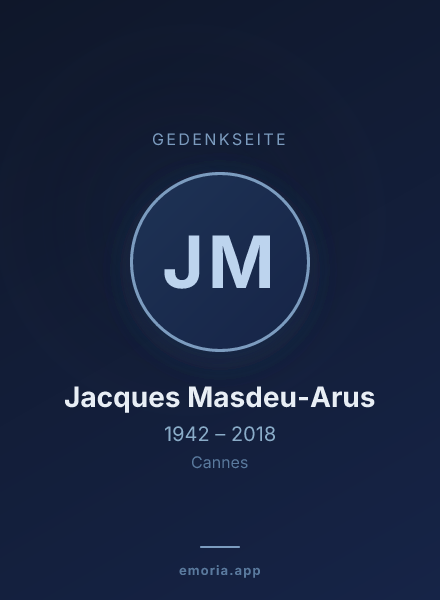 Gedenkportrait von Jacques Masdeu-Arus