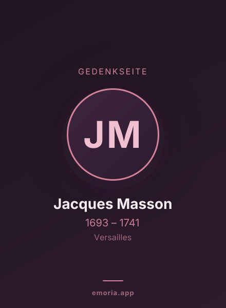 Gedenkportrait von Jacques Masson