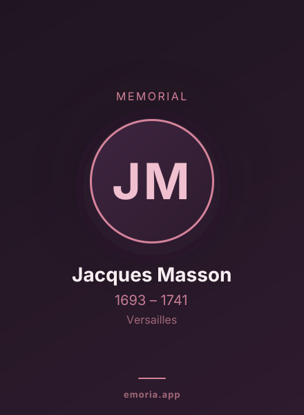 Memorial portrait of Jacques Masson
