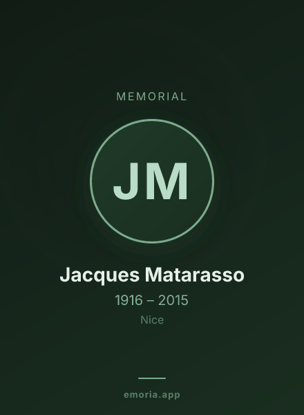 Memorial portrait of Jacques Matarasso