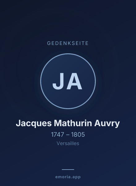 Gedenkportrait von Jacques Mathurin Auvry