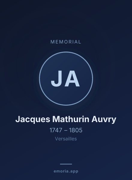 Memorial portrait of Jacques Mathurin Auvry
