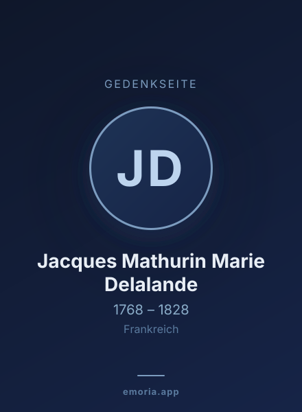 Gedenkportrait von Jacques Mathurin Marie Delalande