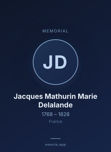 Memorial portrait of Jacques Mathurin Marie Delalande