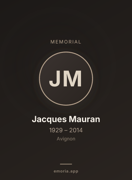 Memorial portrait of Jacques Mauran