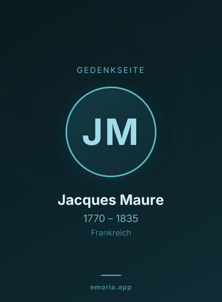 Gedenkportrait von Jacques Maure