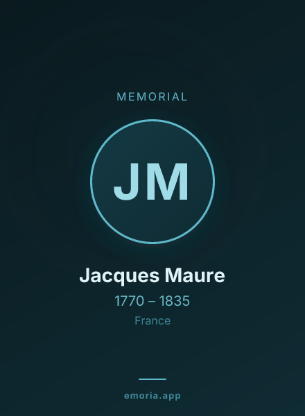 Memorial portrait of Jacques Maure