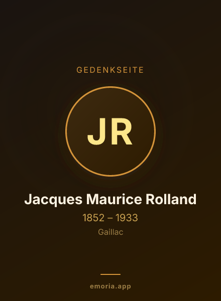 Gedenkportrait von Jacques Maurice Rolland