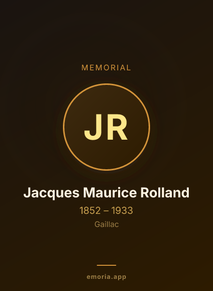 Memorial portrait of Jacques Maurice Rolland