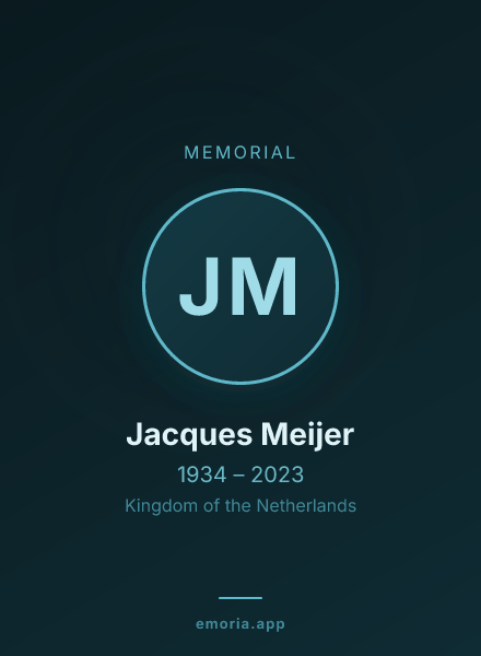 Memorial portrait of Jacques Meijer