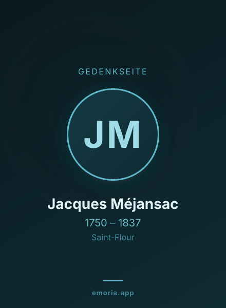 Gedenkportrait von Jacques Méjansac