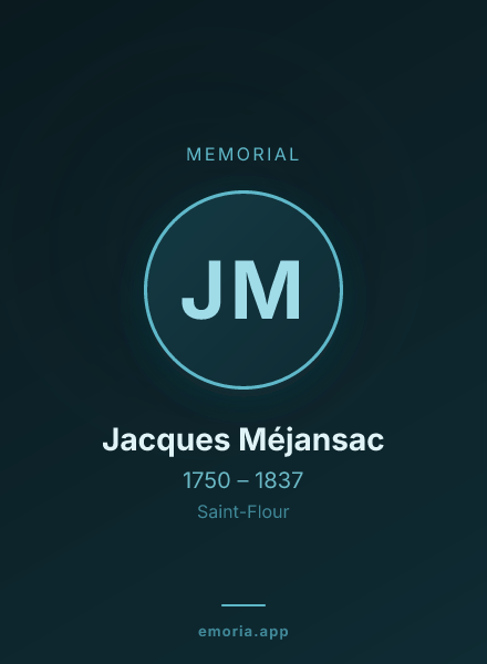 Memorial portrait of Jacques Méjansac