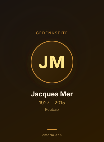 Gedenkportrait von Jacques Mer
