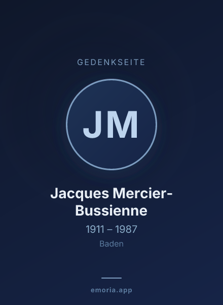 Gedenkportrait von Jacques Mercier-Bussienne