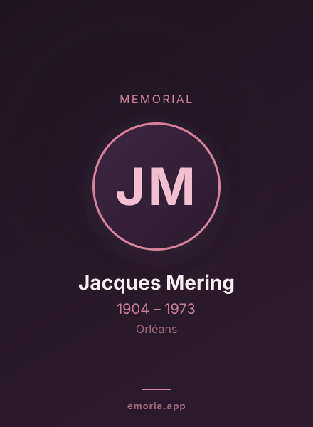 Memorial portrait of Jacques Mering