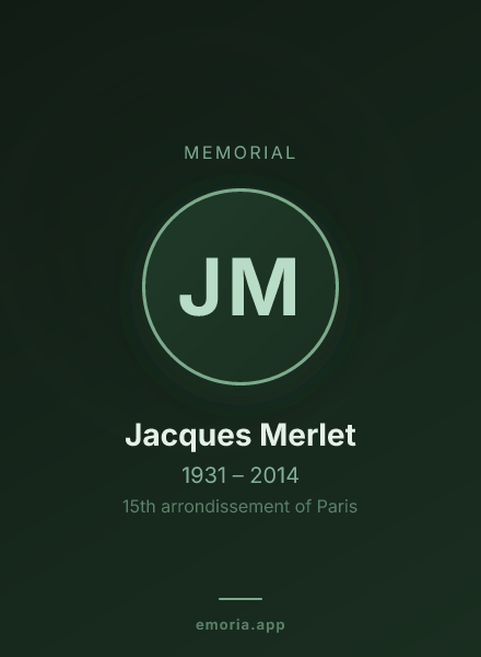 Memorial portrait of Jacques Merlet