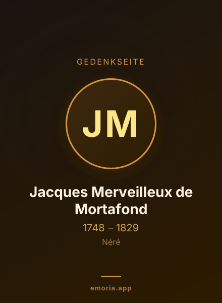Gedenkportrait von Jacques Merveilleux de Mortafond