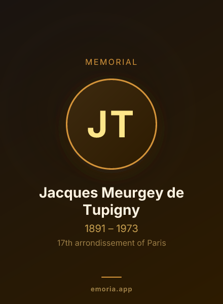 Memorial portrait of Jacques Meurgey de Tupigny