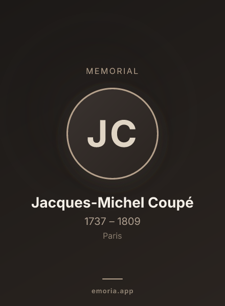 Memorial portrait of Jacques-Michel Coupé