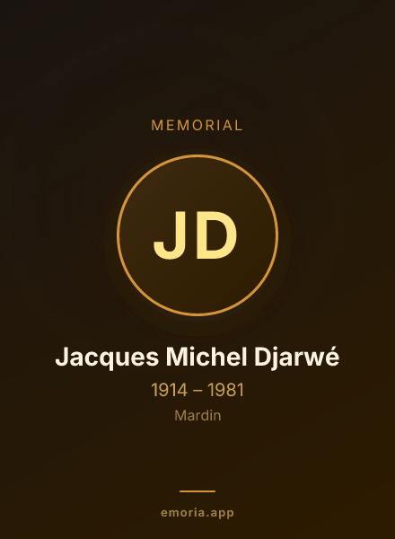 Memorial portrait of Jacques Michel Djarwé