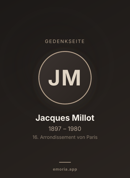 Gedenkportrait von Jacques Millot